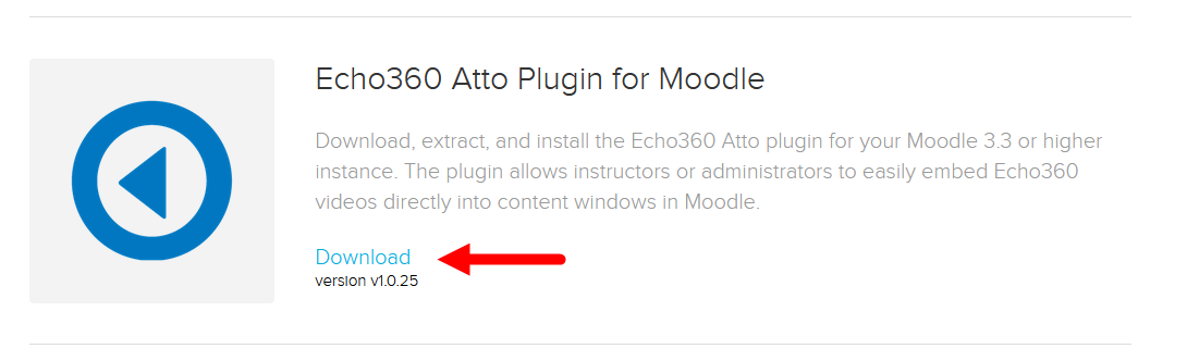 Moodle Atto Plugin download identified as described