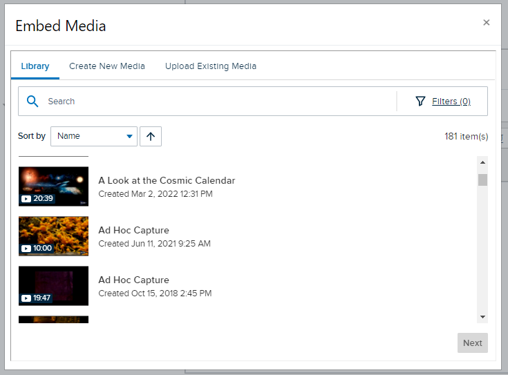 EchoVideo: Posting a Link to Media in your LMS/VLE Course – Support