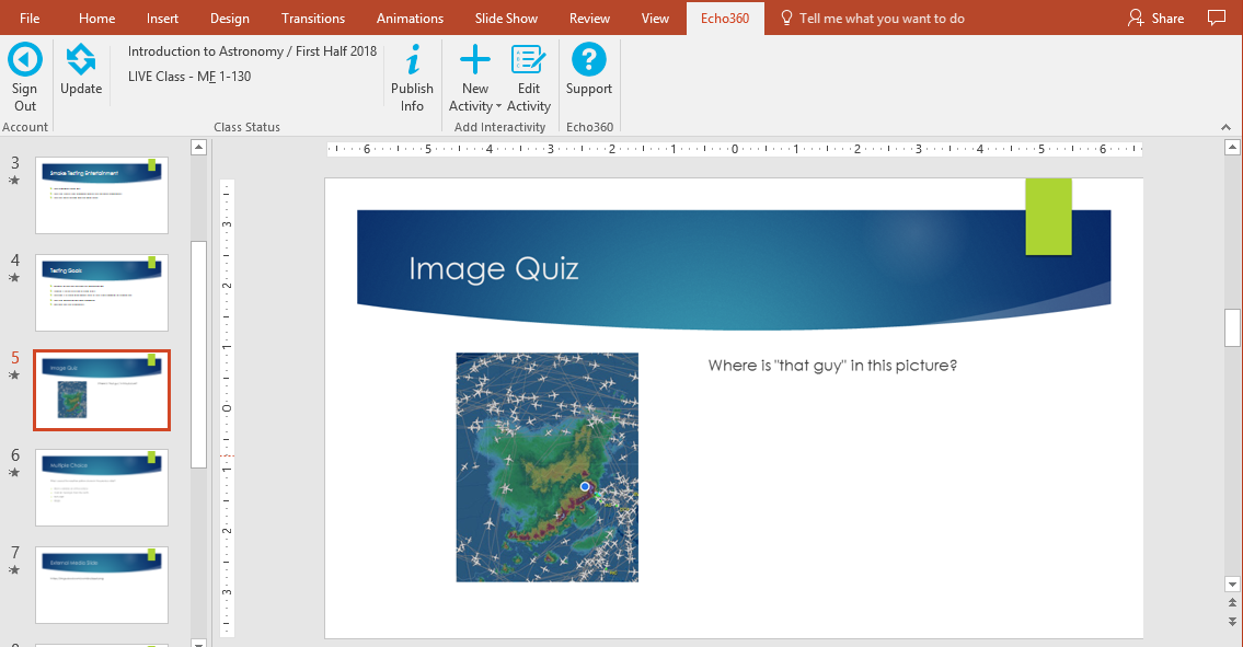 Image activity slide showing in powerpoint as described