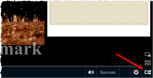 playback bar with media layout button shown