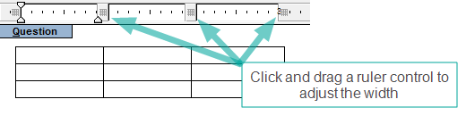 Resize through the ruler