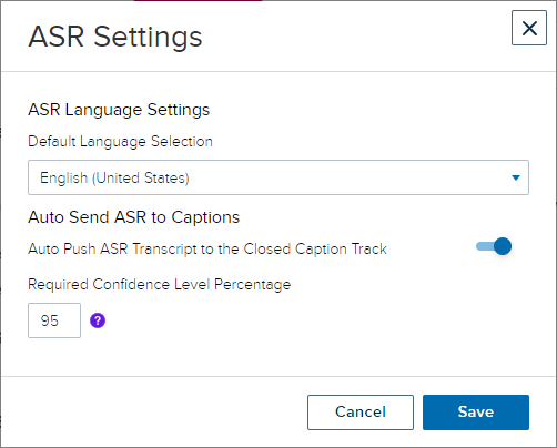 EchoVideo Automatically Apply Automated Transcripts as Closed