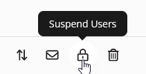 Suspending multiple users' role