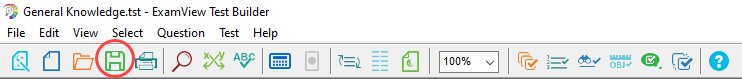 Picture toolbar with Save icon identified as described