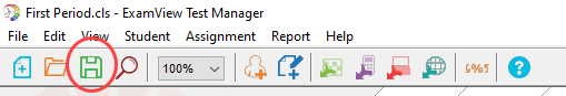 Picture toolbar with Save icon identified as described
