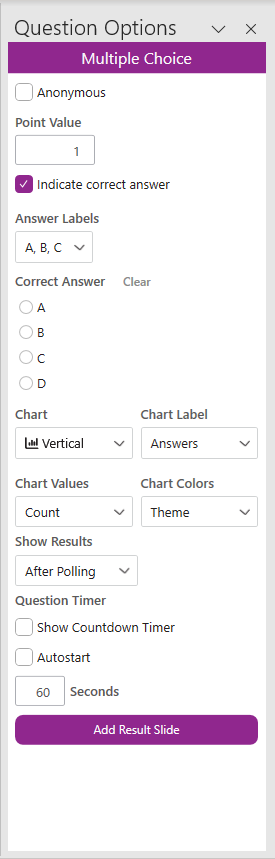 Echo Poll Companion App PowerPoint Question Options