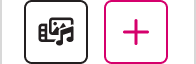 instructor-view class list content icons showing placeholder black media icon and raspberry plus sign for adding a presentation to the class as described