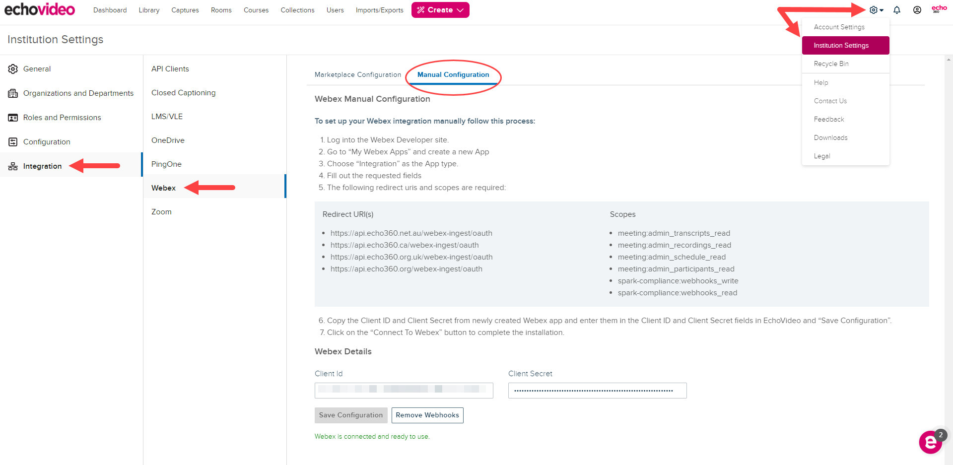 EchoVideo Integrating EchoVideo with ex Support