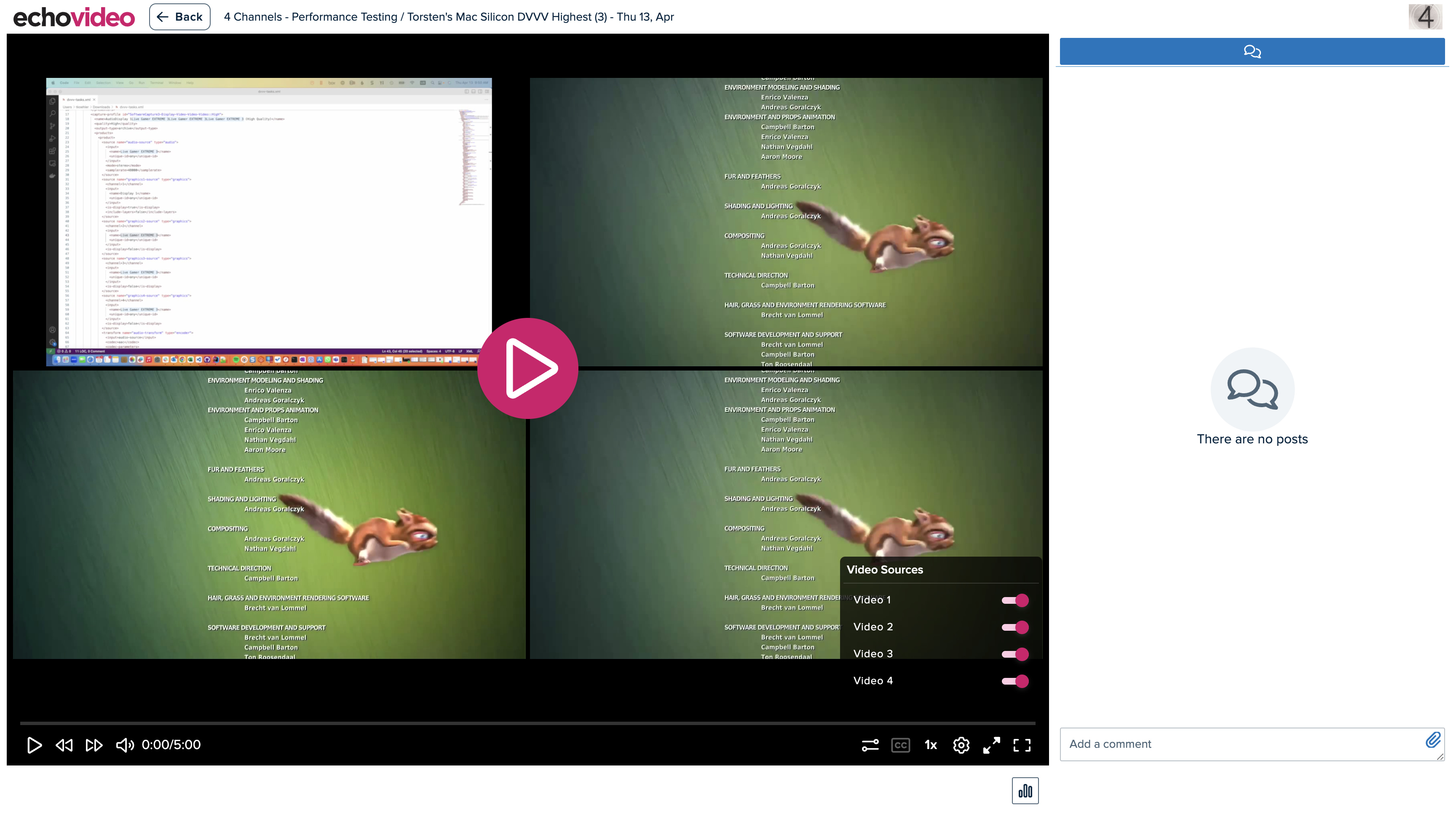 4 Channel Classroom page as described