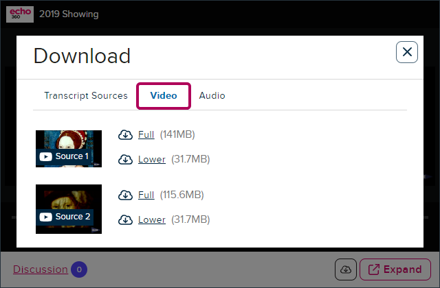 Embedded media with the download option open to Download Video