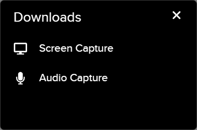Downloads window with Camera Capture and Screen Capture options displayed