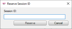 PointSolutions Desktop Reserve Session ID window as described