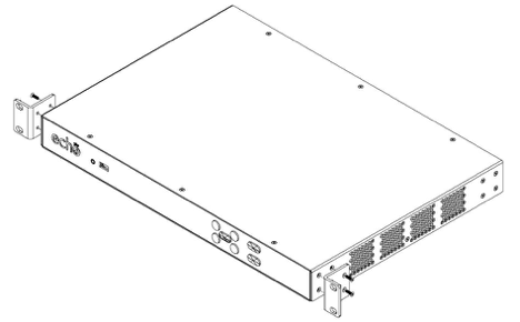 drawing of PRO device showing alignment for installation of mounting brackets as described