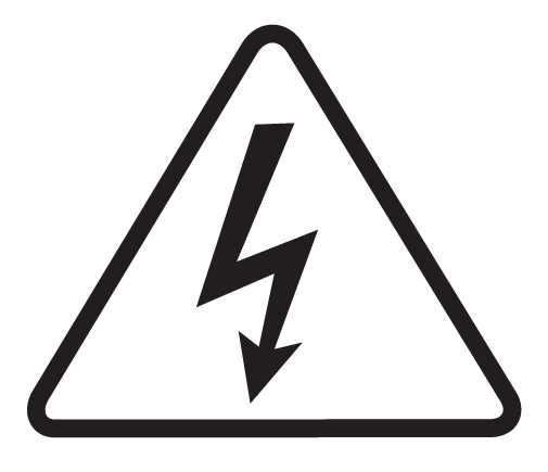 symbol for electric shock warning