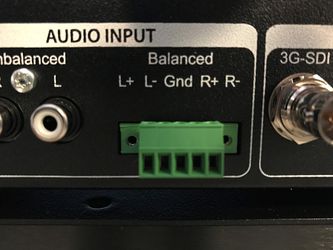 Balanced audio input on the back of the PRO