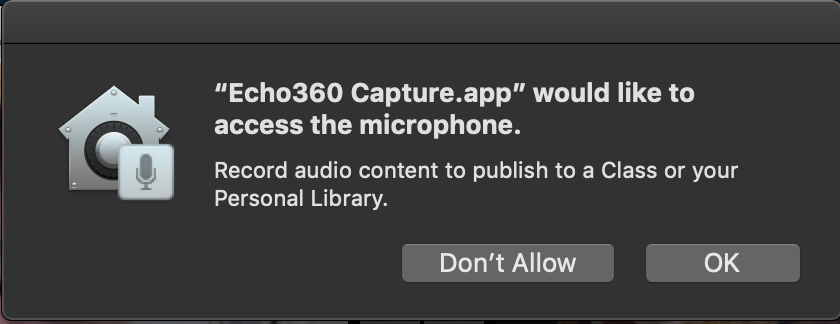 Enable microphone access at the OS-level