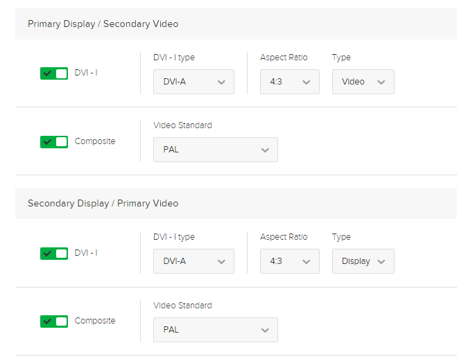 SCHD device configuration channel inputs showing all possible selections as described