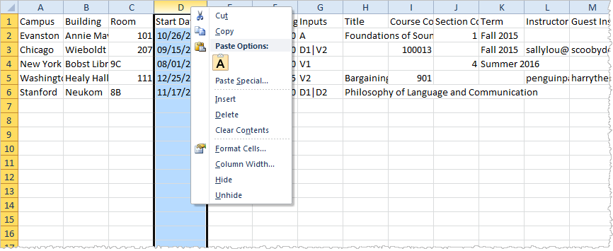 CSV File Format