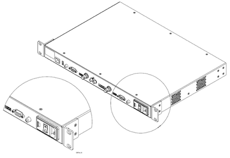 drawing of PRO device with properly installed rear mounting brackets including zoomed in and zoomed out views