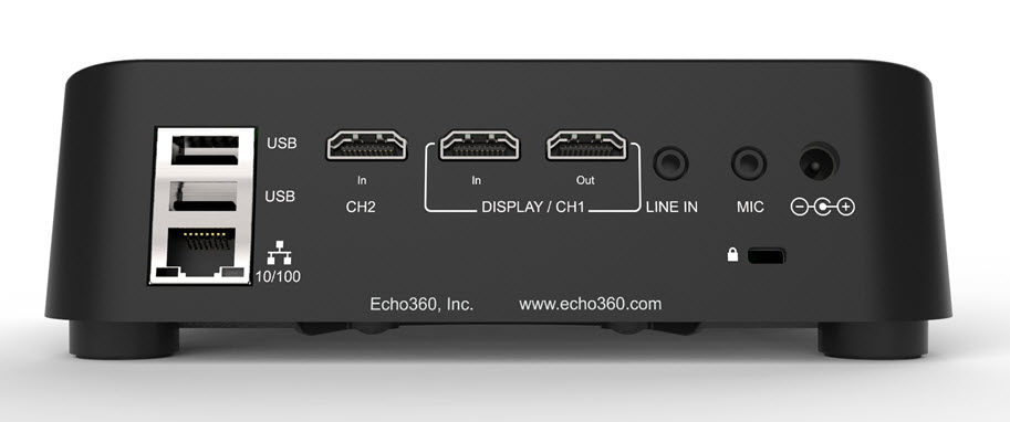 Back of POD showing input ports