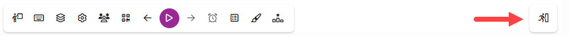 The EchoPoll session toolbar with the Exit button highlighted