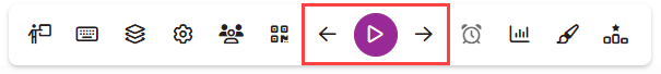 Presentation View toolbar with Slide Controls identified as described