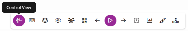Presentation View toolbar with Control View identified as described