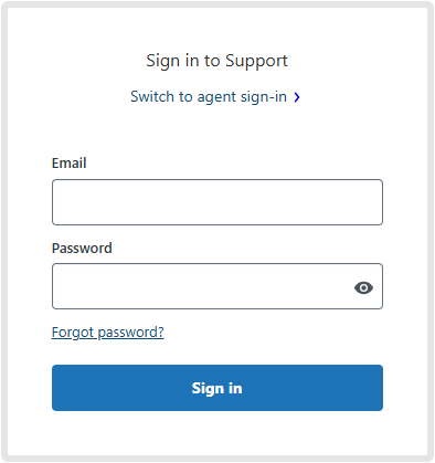The Echo360 support page with the Username, password, log in button and forget password link identified