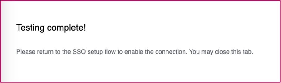 Testing complete message as described