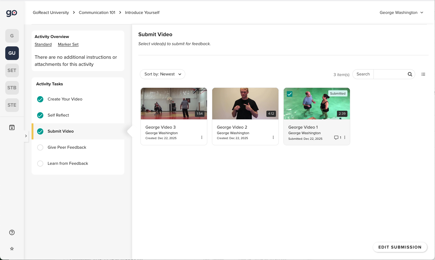 Submit Video Task with One Video Submitted