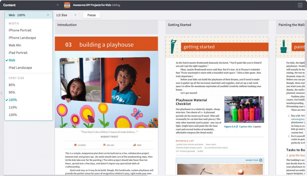 Device Preview in the web at 100%