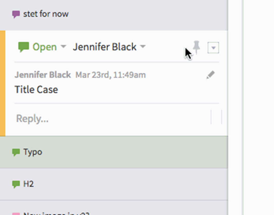 View and manage comment details