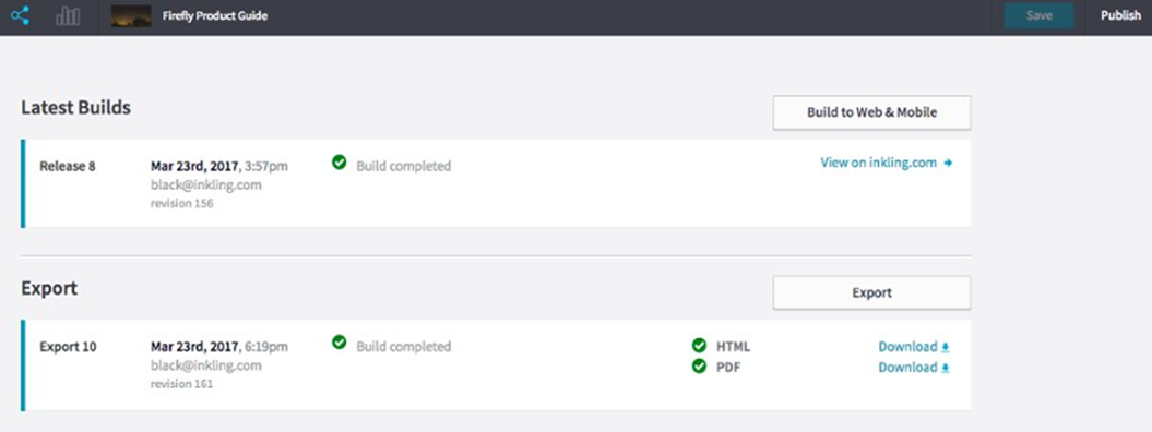 Export to an archive format