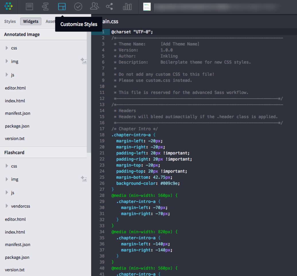 Project with non-modular widgets