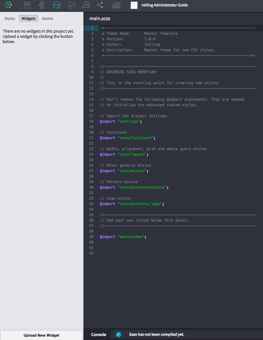 Project with modular widgets