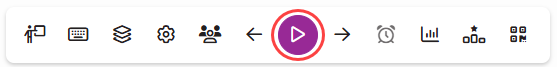 Play button from Session Tollbar identified as described