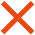 A red X indicating no