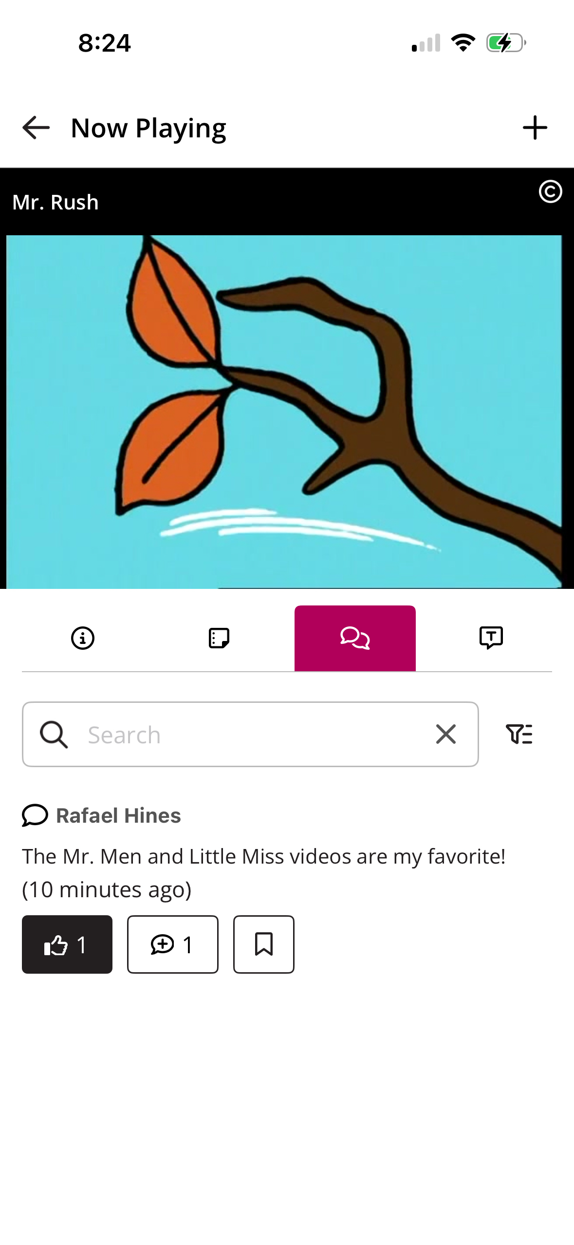Discussion Post tab showing a reply as described