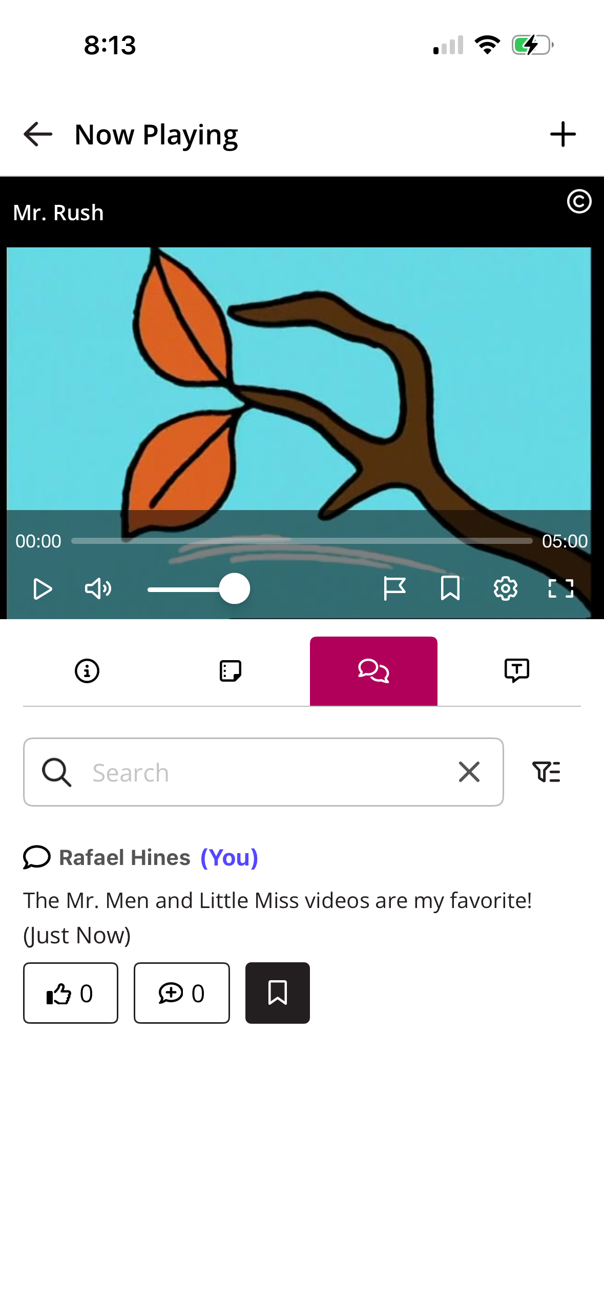 Discussion Post tab showing a posted statement as described