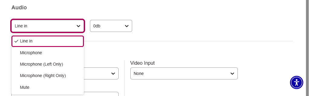 Pod audio configuration options