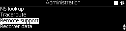 administration menu options as described