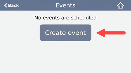 Epiphan front panel with the Create event button identified